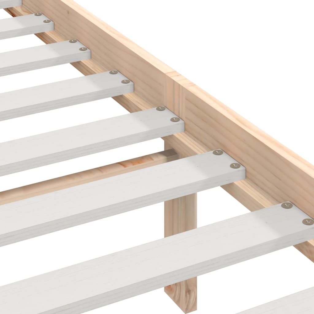 Bed Frame without Mattress Solid Wood Pine 100x200 cm