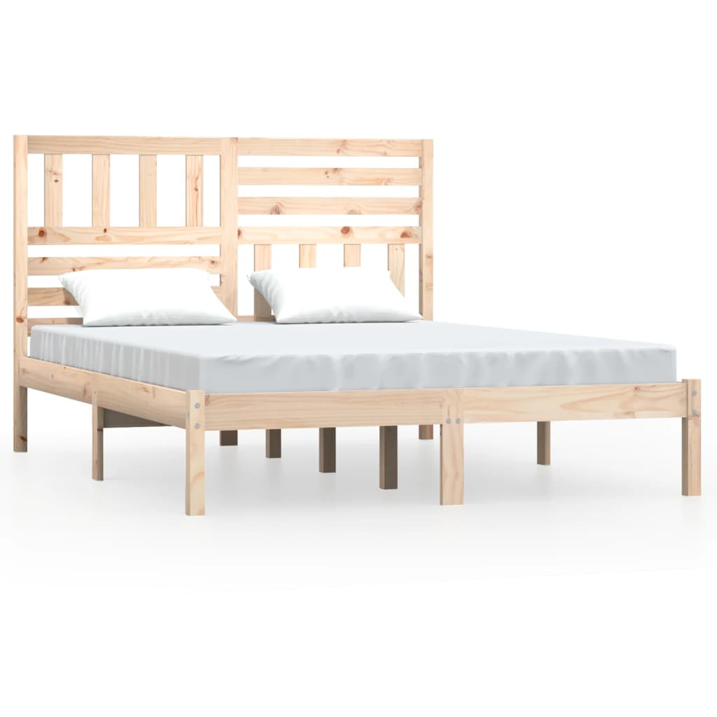 Bed Frame without Mattress Solid Wood Pine 120x200 cm