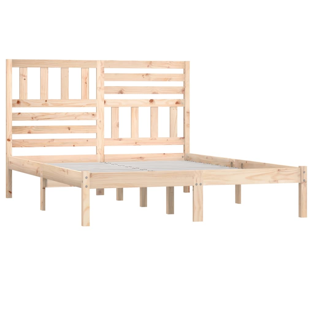 Bed Frame without Mattress Solid Wood Pine 120x200 cm