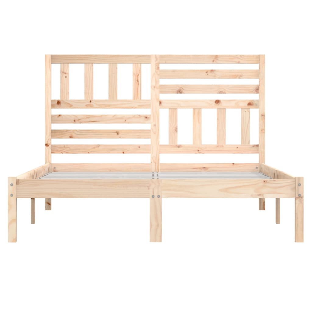 Bed Frame without Mattress Solid Wood Pine 120x200 cm