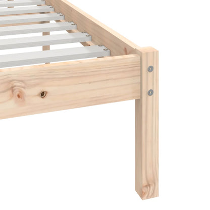 Bed Frame without Mattress Solid Wood Pine 120x200 cm