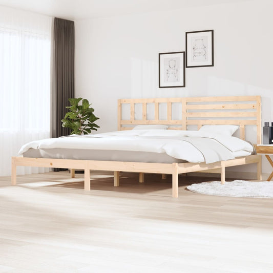 Bed Frame 180x200 cm Super King Size Solid Wood Pine