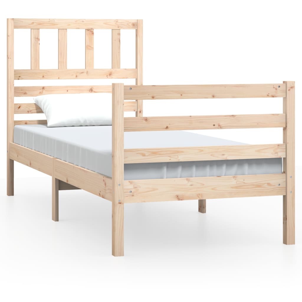 Bed Frame without Mattress 90x190 cm Single Solid Wood