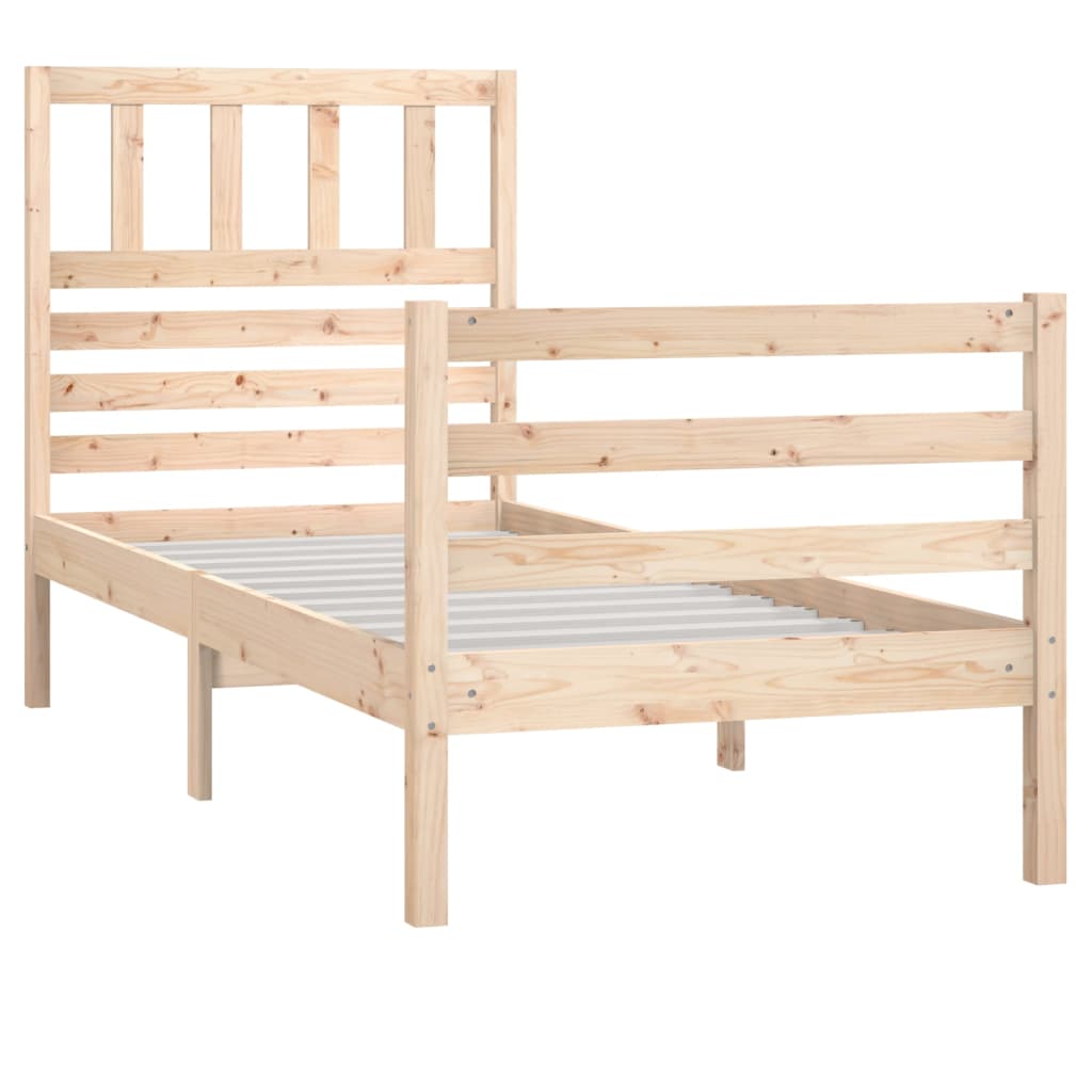 Bed Frame without Mattress 90x190 cm Single Solid Wood