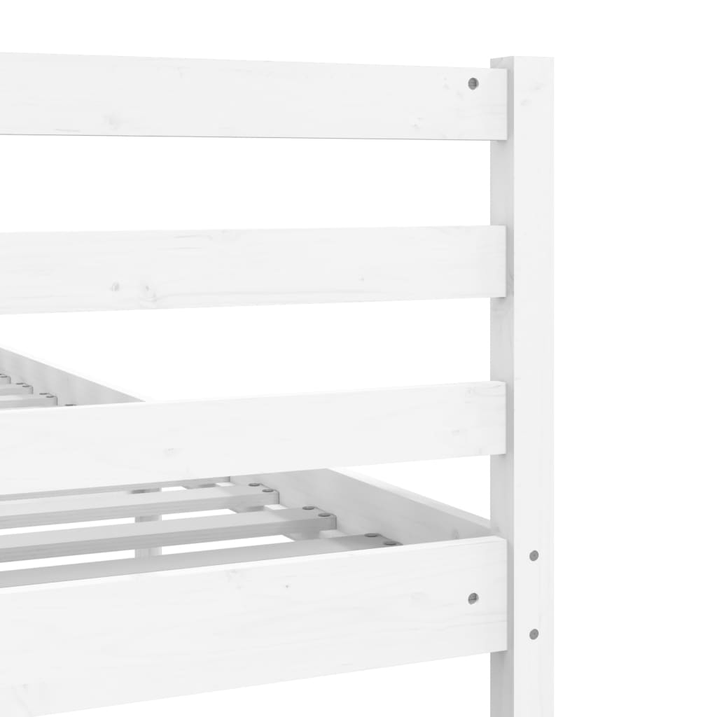 Bed Frame White 120x190 cm Small Double Solid Wood