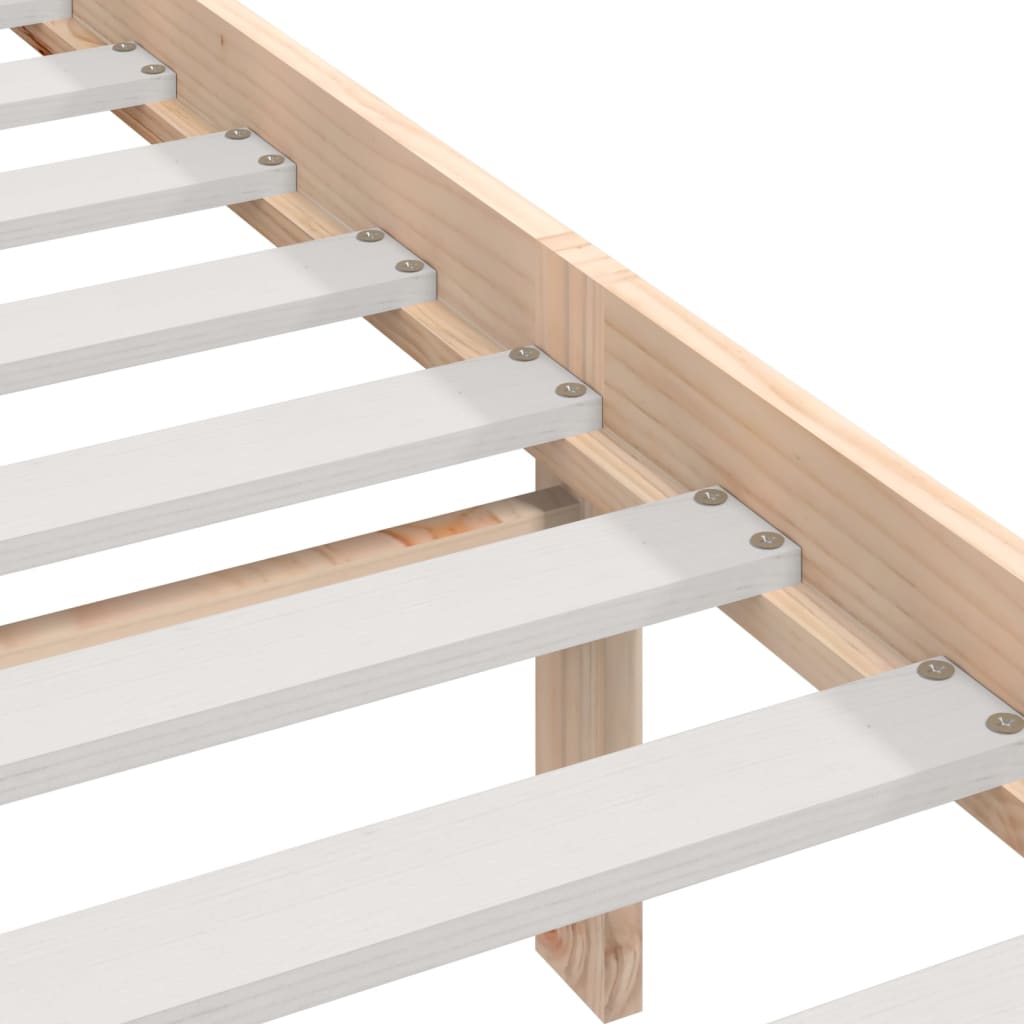 Bed Frame 135x190 cm Double Solid Wood