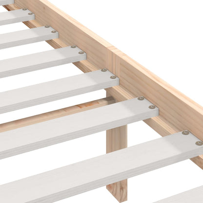 Bed Frame 135x190 cm Double Solid Wood