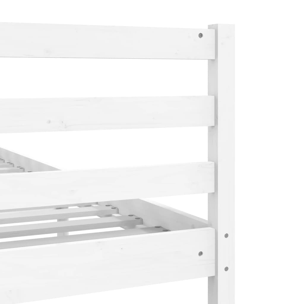 Bed Frame White 150x200 cm King Size Solid Wood