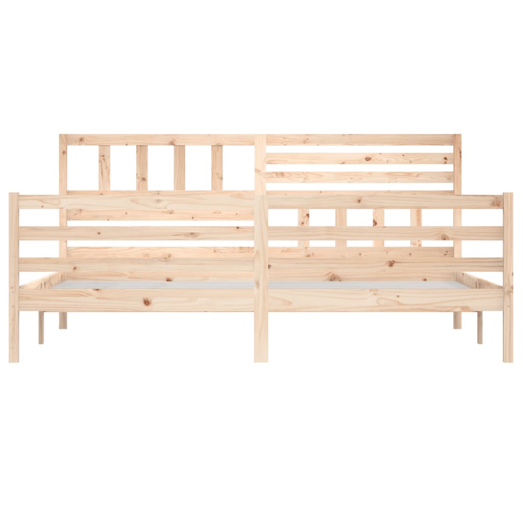 Bed Frame 180x200 cm Super King Size Solid Wood