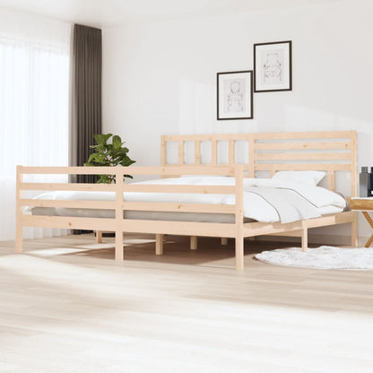 Bed Frame 180x200 cm Super King Size Solid Wood