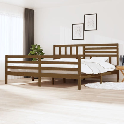 Bed Frame without Mattress Honey Brown Solid Wood 200x200 cm