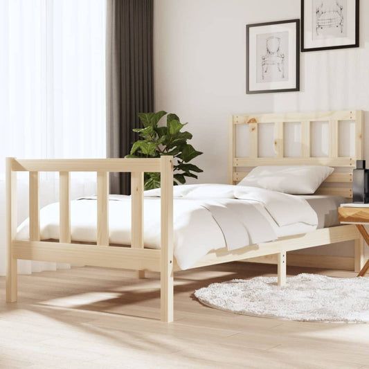 Bed Frame 90x190 cm Single Solid Wood