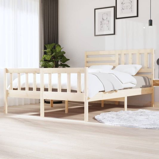 Bed Frame Solid Wood 140x200 cm