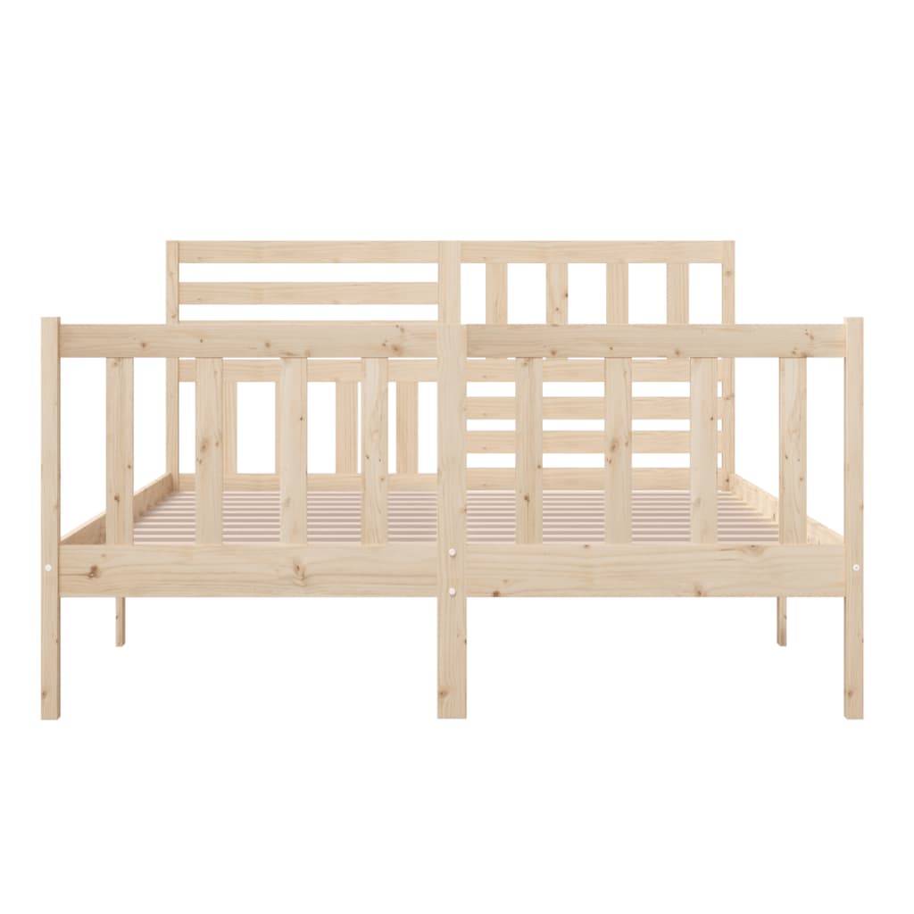 Bed Frame without Mattress King Size Solid Wood