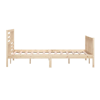 Bed Frame without Mattress King Size Solid Wood