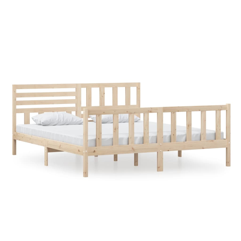 Bed Frame 180x200 cm Super King Size Solid Wood