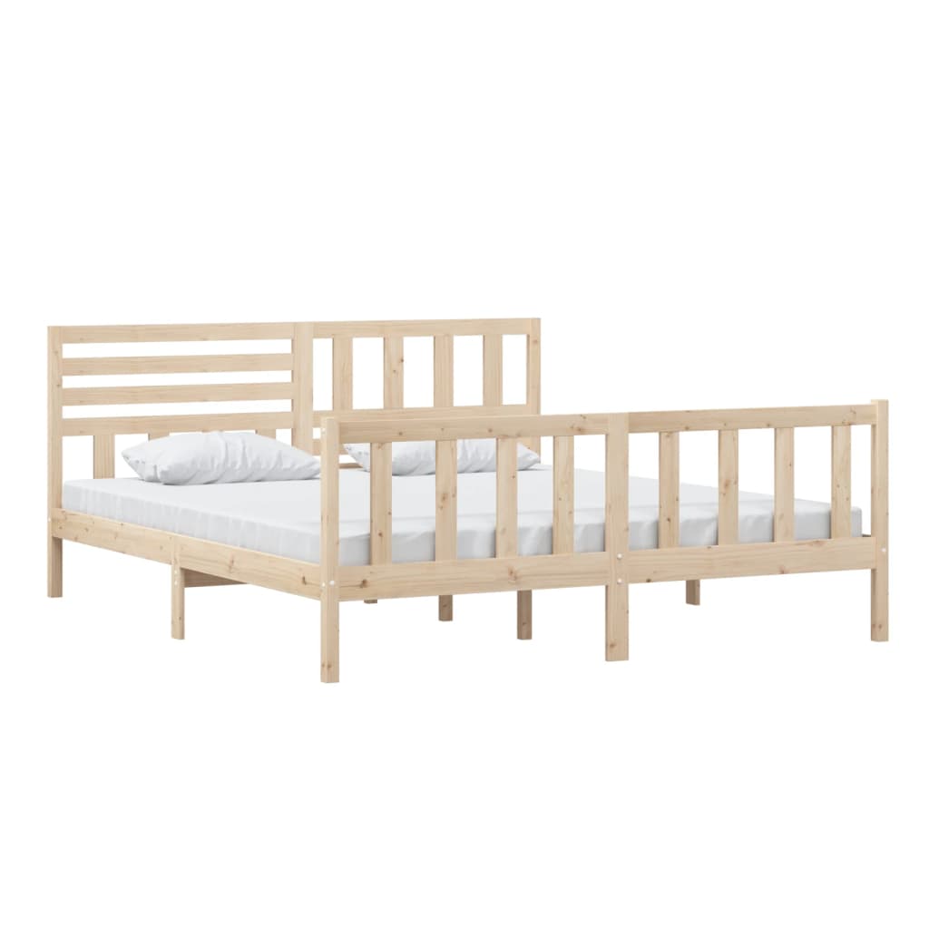 Bed Frame 180x200 cm Super King Size Solid Wood