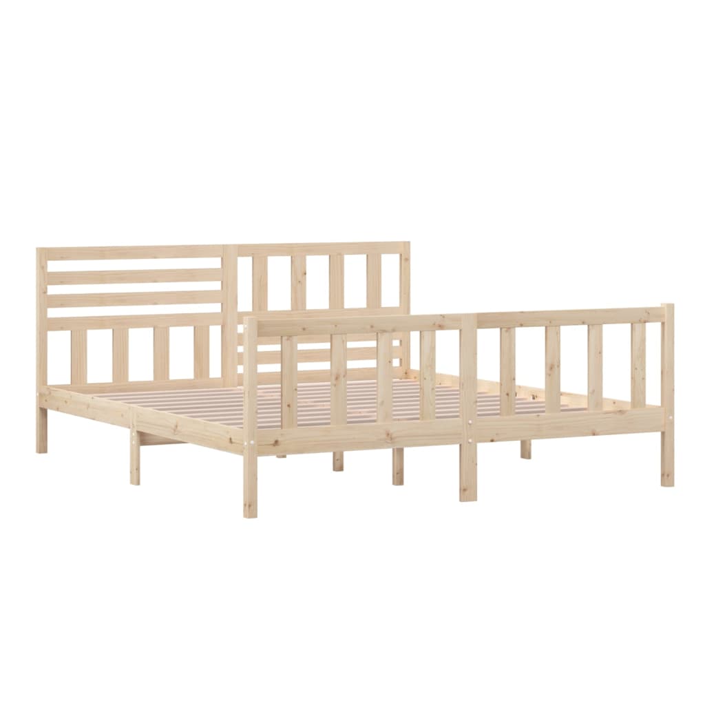 Bed Frame 180x200 cm Super King Size Solid Wood