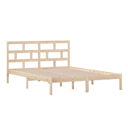 Bed Frame without Mattress King Size Solid Wood