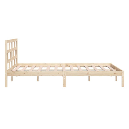 Bed Frame without Mattress King Size Solid Wood