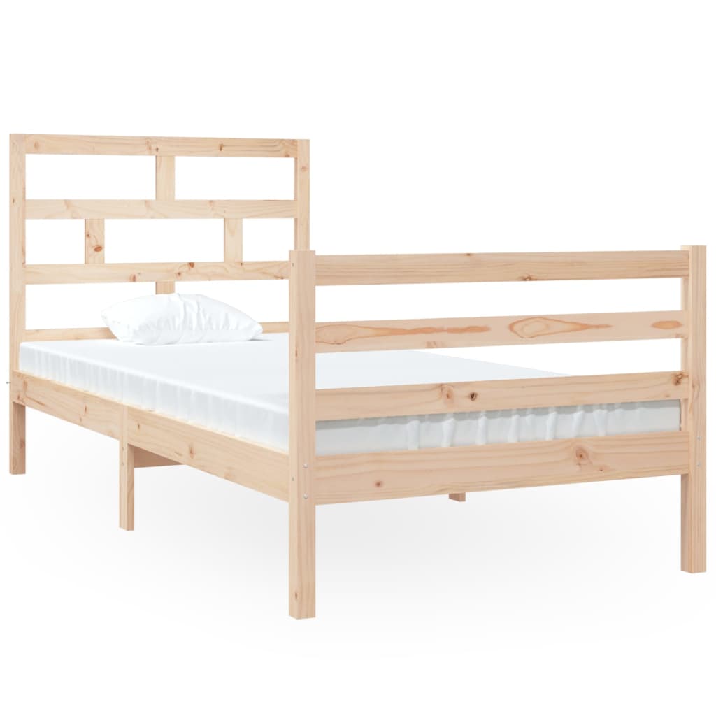 Bed Frame 90x190 cm Single Solid Wood