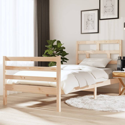 Bed Frame 90x190 cm Single Solid Wood