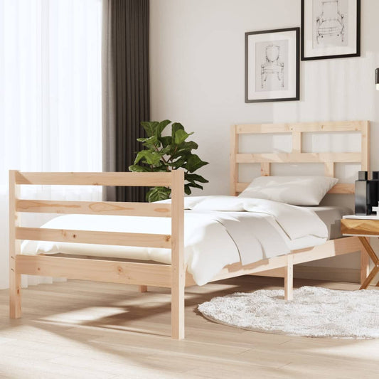 Bed Frame 90x190 cm Single Solid Wood