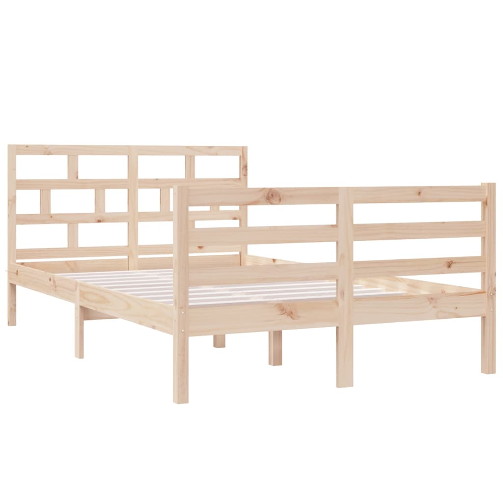 Bed Frame without Mattress Small Double Solid Wood