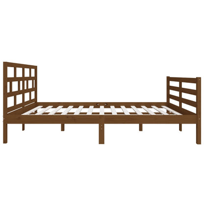 Bed Frame without Mattress Honey Brown Small Double Solid Wood