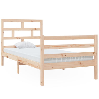 Bed Frame Solid Wood Pine 90x200 cm