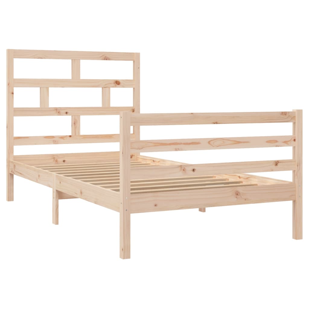 Bed Frame Solid Wood Pine 100x200 cm