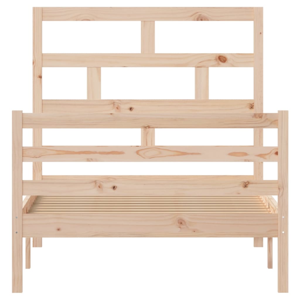 Bed Frame Solid Wood Pine 100x200 cm