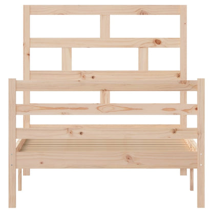 Bed Frame Solid Wood Pine 100x200 cm