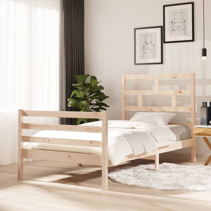 Bed Frame Solid Wood Pine 100x200 cm