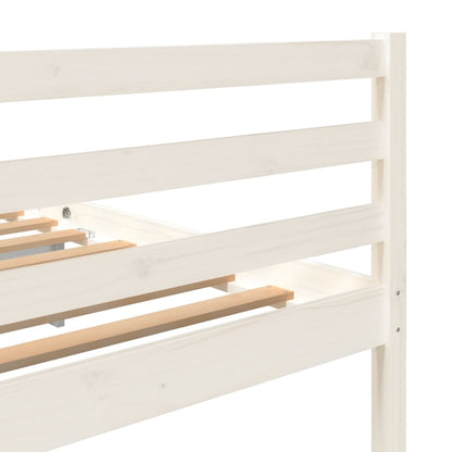 Bed Frame White Solid Wood Pine 140x200 cm