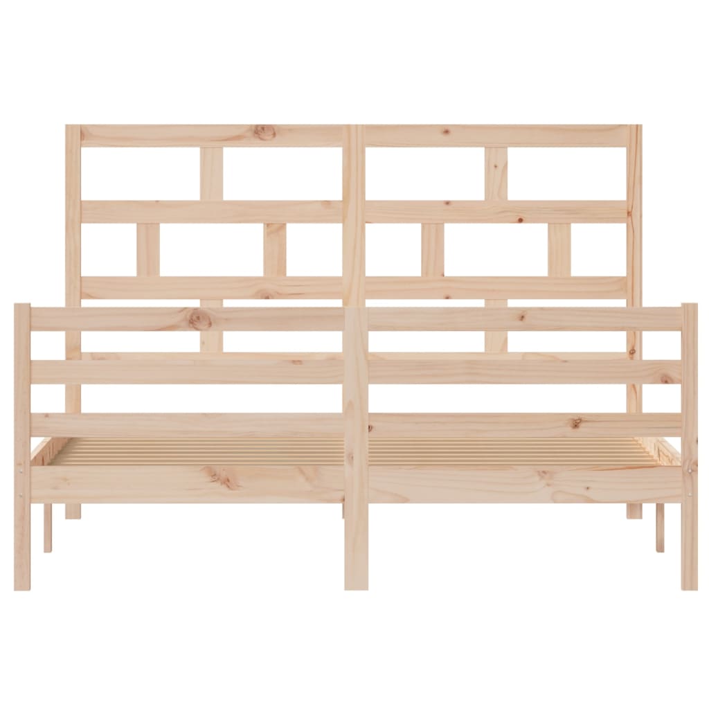 Bed Frame without Mattress King Size Solid Wood