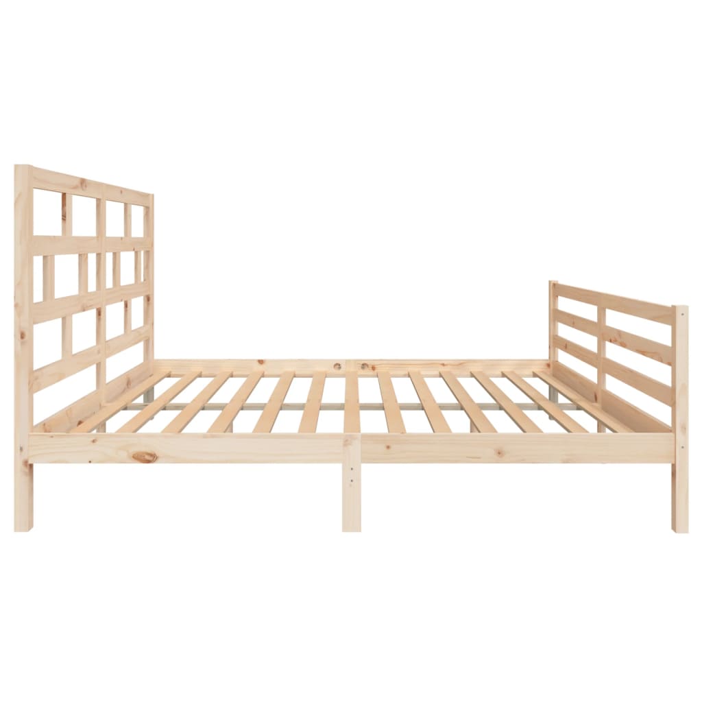 Bed Frame without Mattress King Size Solid Wood