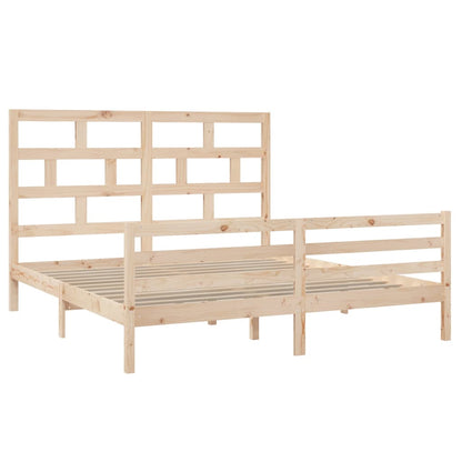 Bed Frame without Mattress Solid Wood Super King Size