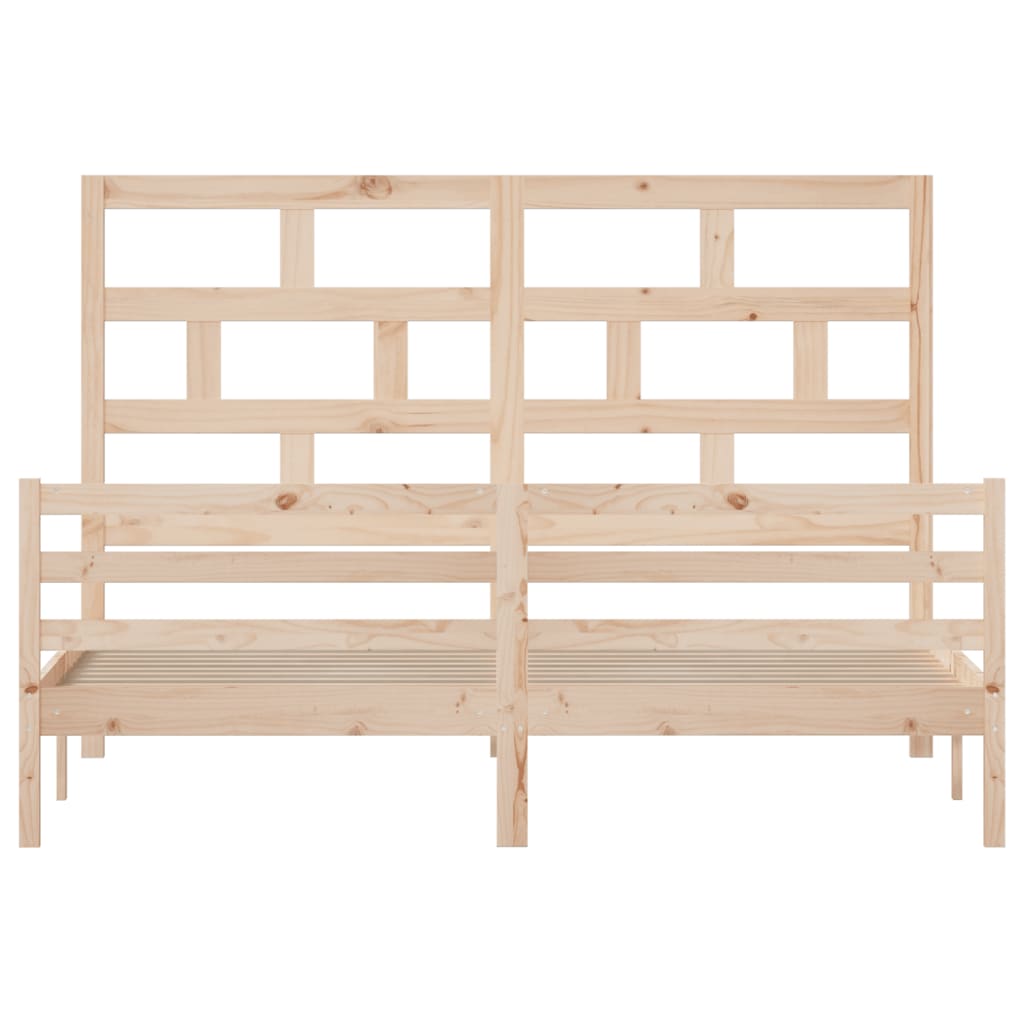 Bed Frame without Mattress Solid Wood Super King Size