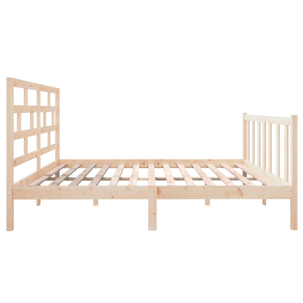 Bed Frame Solid Wood Pine 140x190 cm