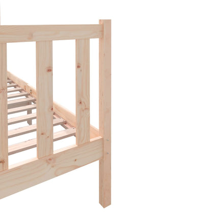 Bed Frame Solid Wood Pine 140x190 cm