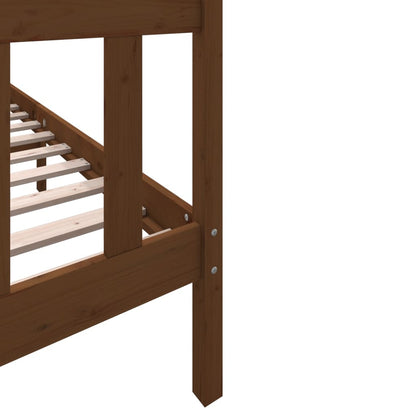 Bed Frame Honey Brown Solid Wood Pine 150x200 cm King Size