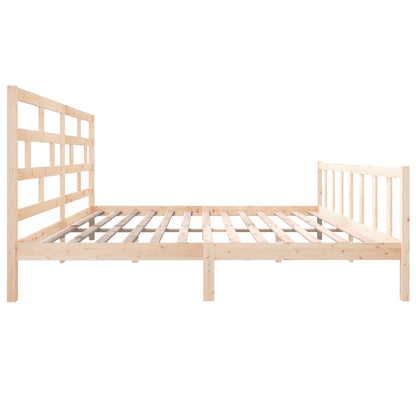 Bed Frame without Mattress Solid Wood Pine Super King