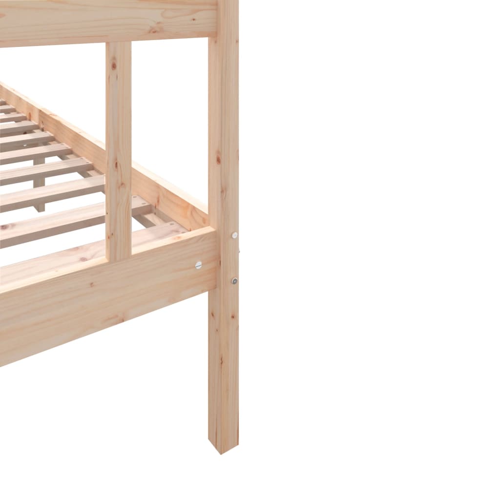 Bed Frame without Mattress Solid Wood Pine Super King