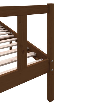 Bed Frame Honey Brown Solid Wood Pine 200x200 cm