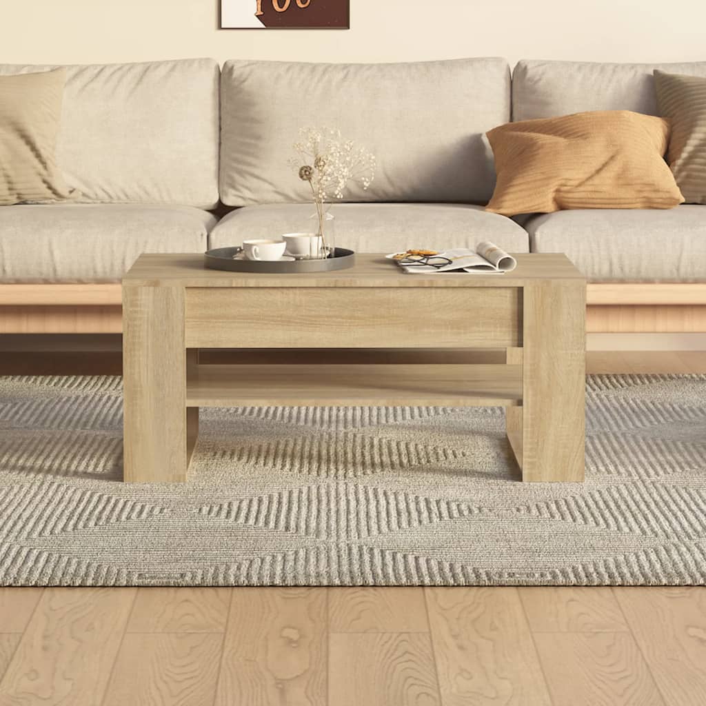 Coffee Table Sonoma Oak 102x55x45 cm Engineered Wood