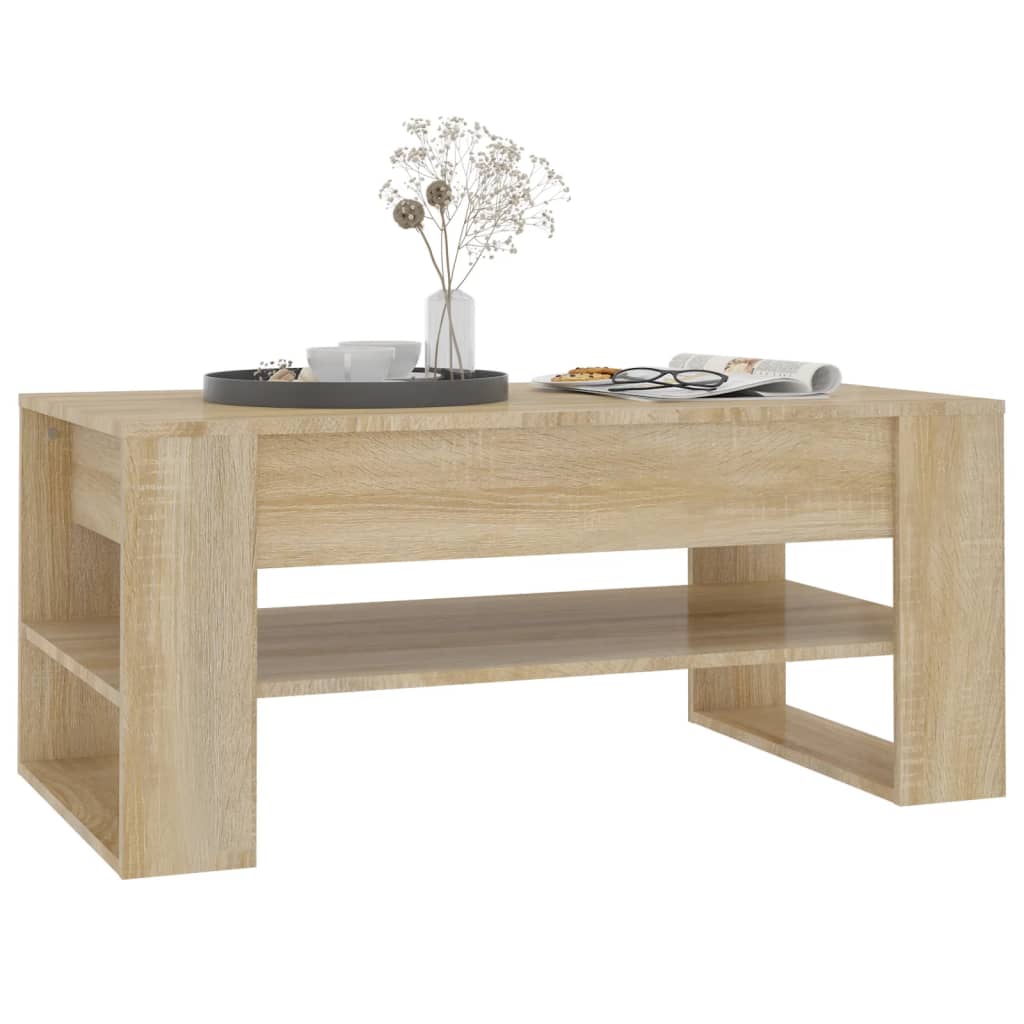 Coffee Table Sonoma Oak 102x55x45 cm Engineered Wood