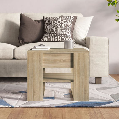 Coffee Table Sonoma Oak 55.5x55x45 cm Engineered Wood