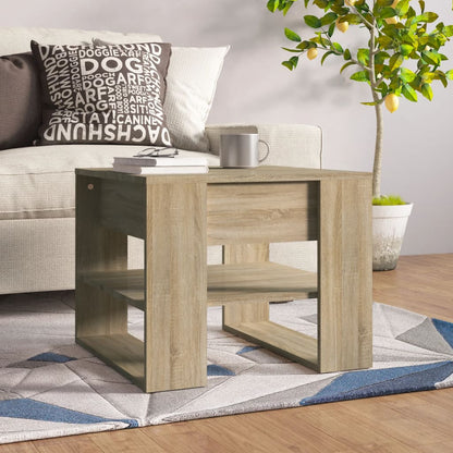 Coffee Table Sonoma Oak 55.5x55x45 cm Engineered Wood