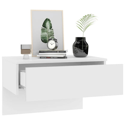 Wall-mounted Bedside Cabinet White